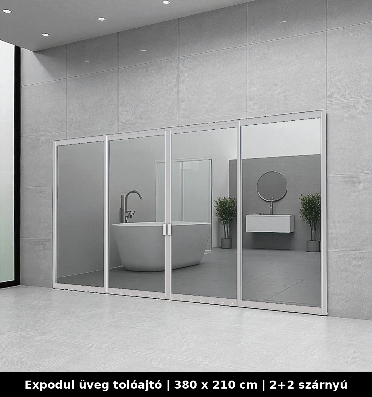 Expodul Üveg Toloajtó 380x210 cm 2+2 szárnyú