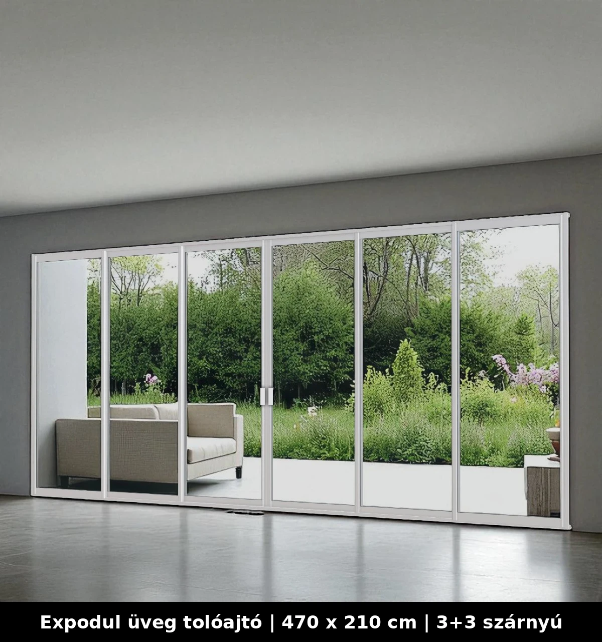 Expodul Üveg Toloajtó 470x210 cm 3+3 szárnyú