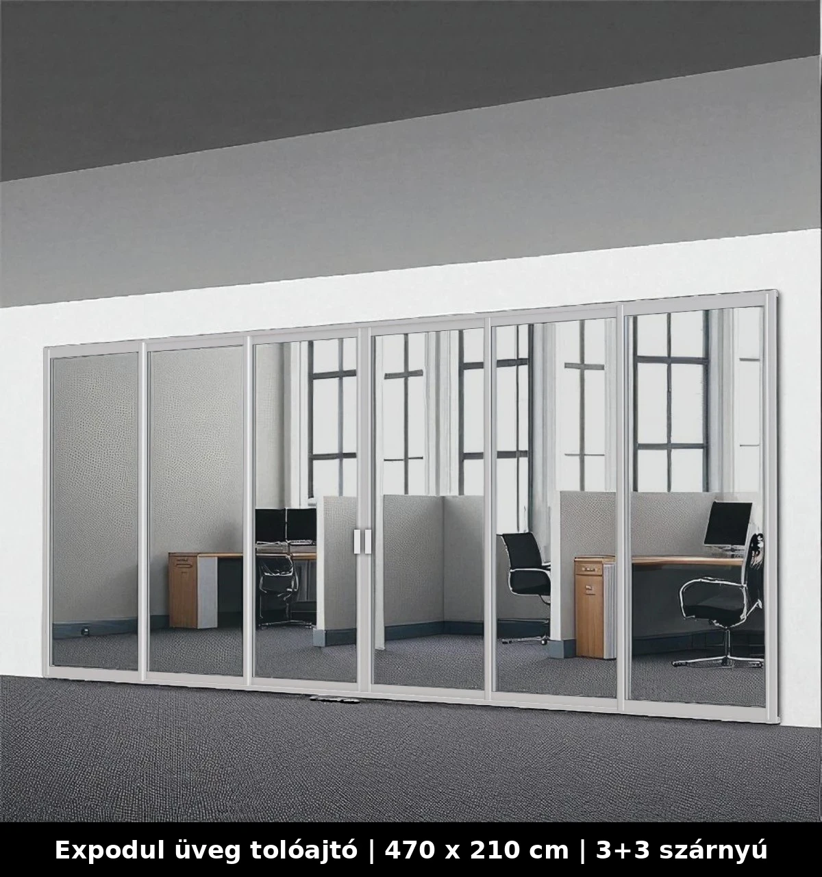 Expodul Üveg Toloajtó 470x210 cm 3+3 szárnyú