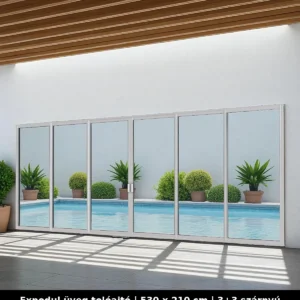 Expodul Üveg Toloajtó 530x210 cm 3+3 szárnyú