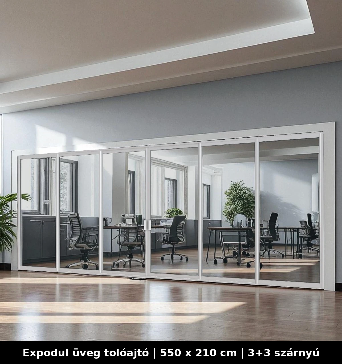 Expodul Üveg Toloajtó 550x210 cm 3+3 szárnyú
