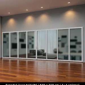 Expodul Üveg Tolóajtó 640x210 cm 4+4 szárnyú